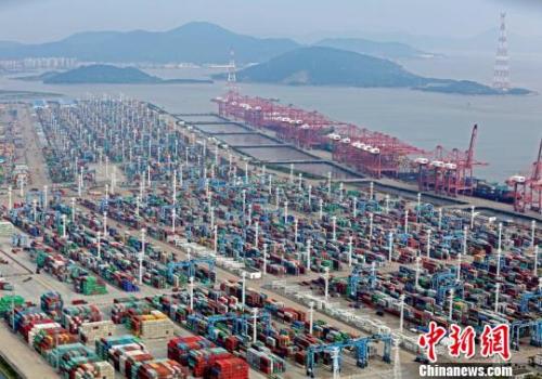 浙江寧波舟山港?！≌掠聺?攝