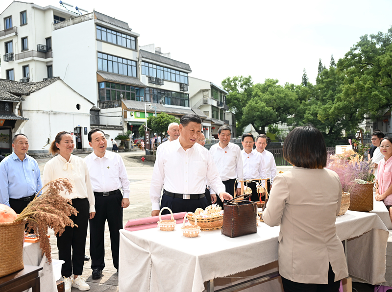 2023年9月20日，習(xí)近平在金華市義烏市后宅街道李祖村考察。