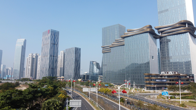 2024年1月1日，廣東珠海，橫琴粵澳深度合作區(qū)樓群。