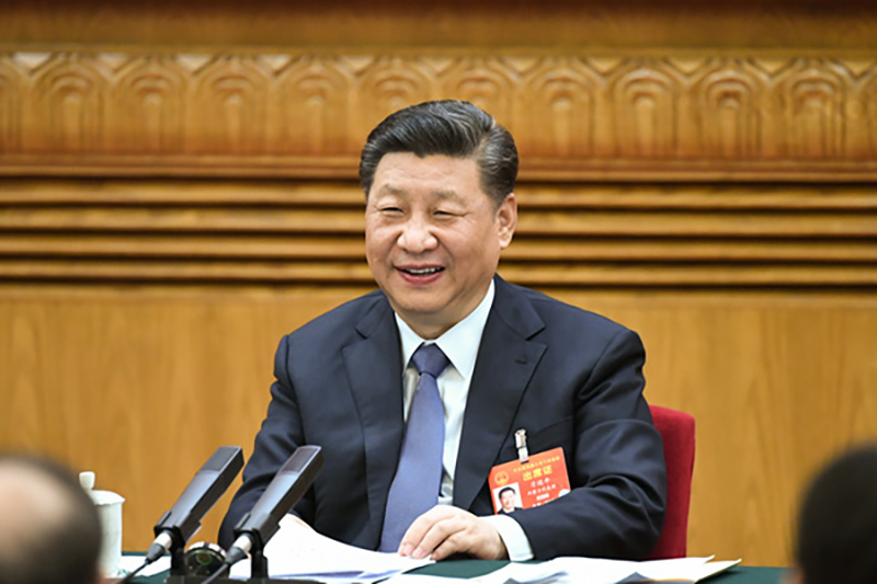 2019年3月5日，習(xí)近平總書記參加十三屆全國人大二次會議內(nèi)蒙古代表團的審議。